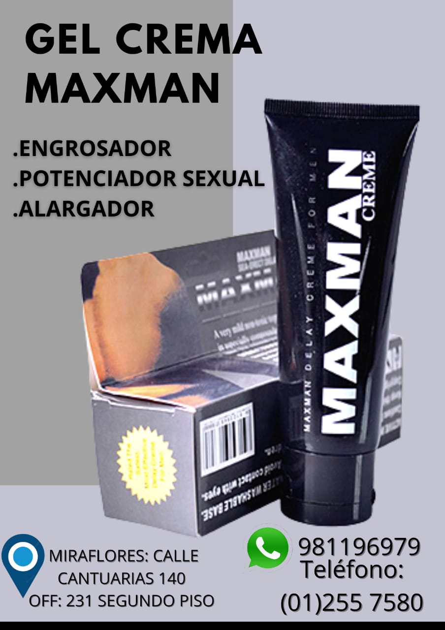 GEL ORIGINAL MAXMAN-POTENCIADOR SEXUAL-RETARDANTE-SEXSHOP LIMA 971890151 